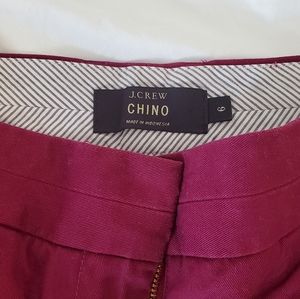 Womens Jcrew chino shorts in raspberry